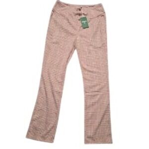 Halara Pink Plaid Flare Pants High Waisted Trousers Dark Academia Preppy Size L
